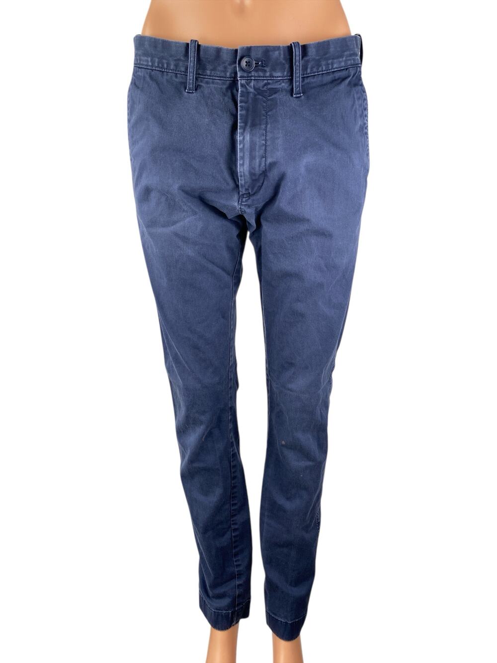 J. Crew Flex Blue Mid Rise Slim Fit Straight Leg Chino Khaki Trousers Pants 30